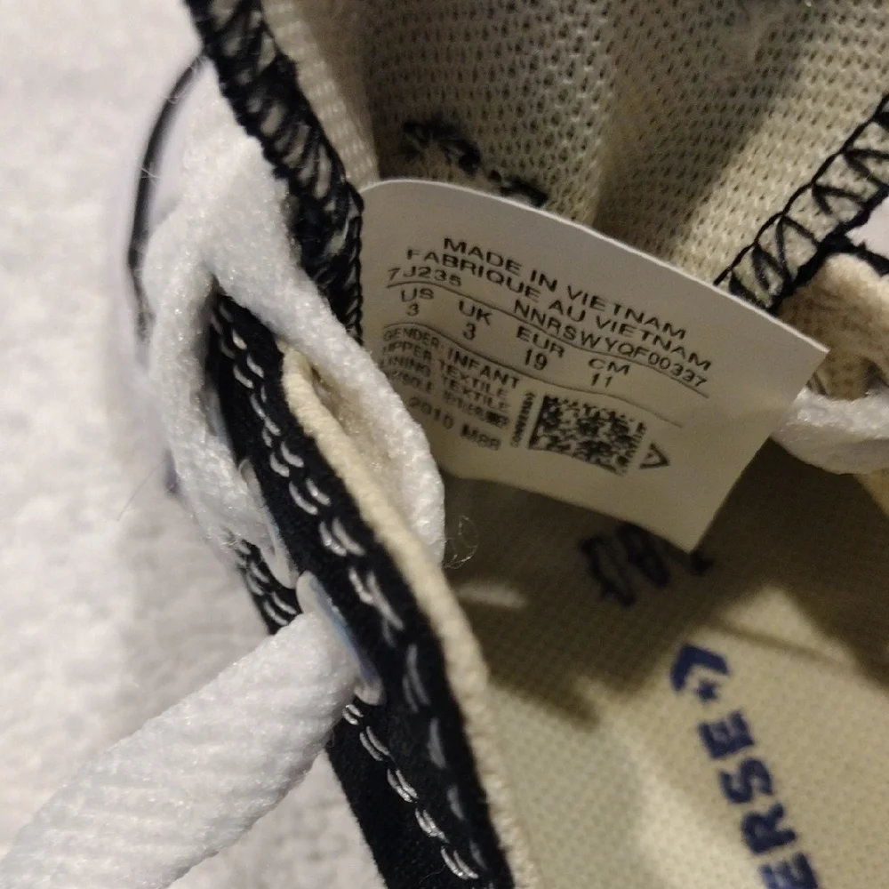 Converse Kids Classic Black and White Sneakers - Picture 4 of 5